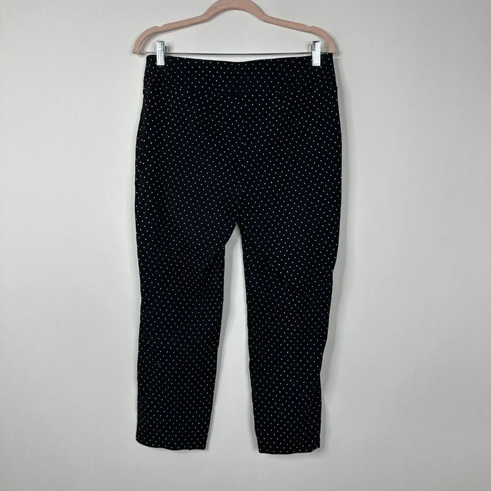 2/$30 White House Black Market Polka Dot Crop Pants High Rise 10 #A0019